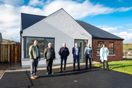 The Cathaoirleach of the Donegal Municipal District, Cllr Barry Sweeny and fellow members of the Donegal Municipal District visiting the housing development at Oak Meadows Drumbar, Donegal Town, on the occasion of the letting of phase 1 of this development.